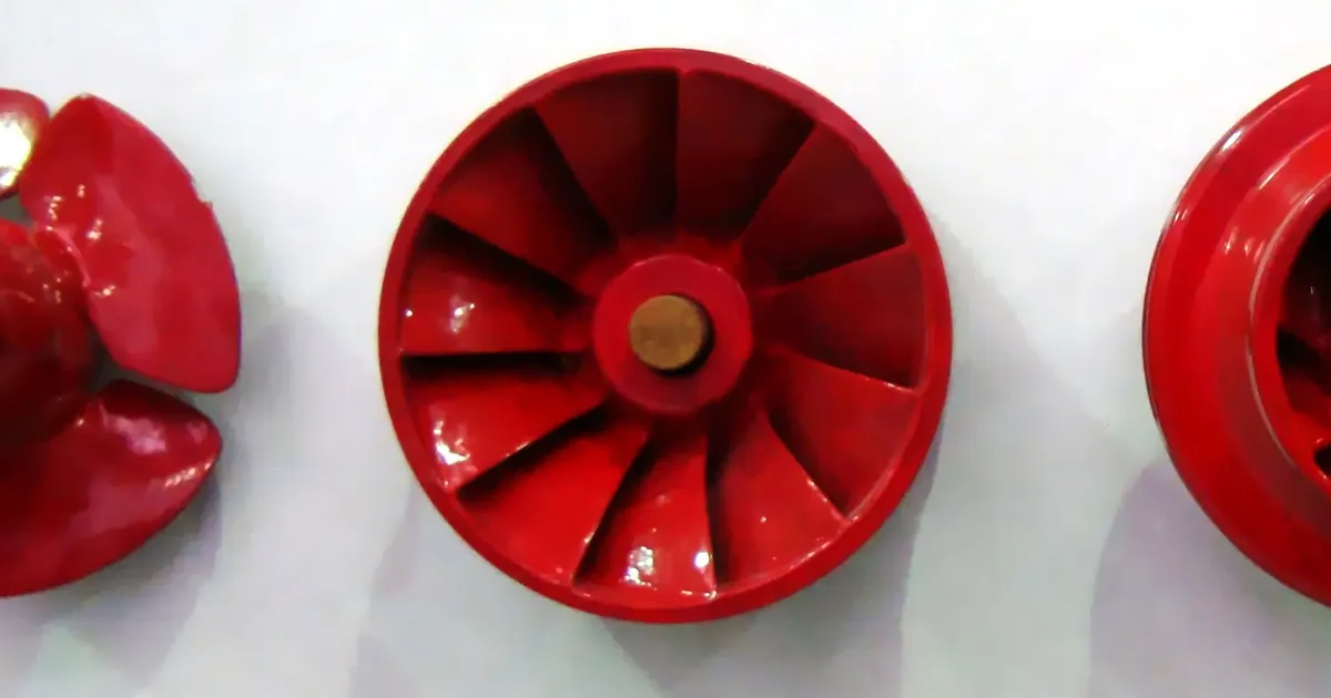 Mixed flow and closed centrifugal pump impellers, example parts for 5 axis impeller machining